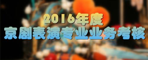 外站操逼视频网站国家京剧院2016年度京剧表演专业业务考...